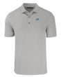Lions Cutter and Buck Men's Grey Forge Eco Fine Line Stripe Recycled Polo