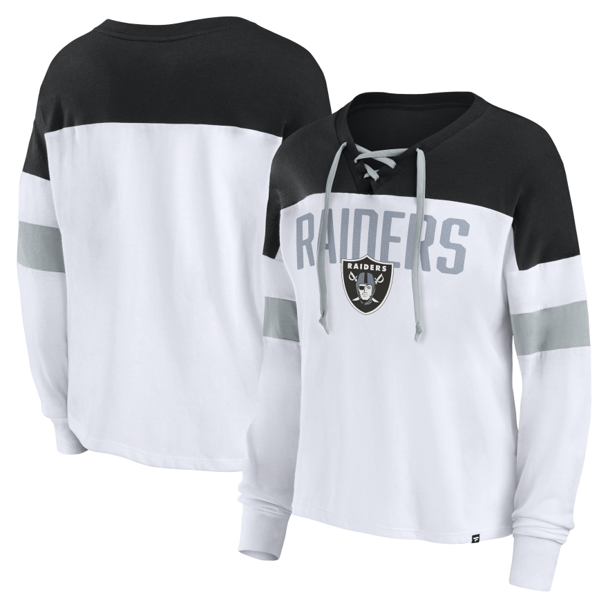 Raiders Women's Lace Up Long Sleeve
