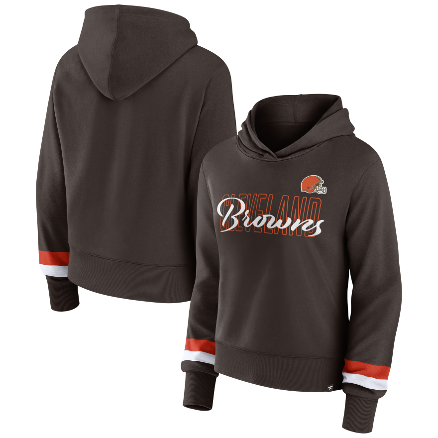 Browns Women's Sleeve Stripe Pullover Sweatshirt