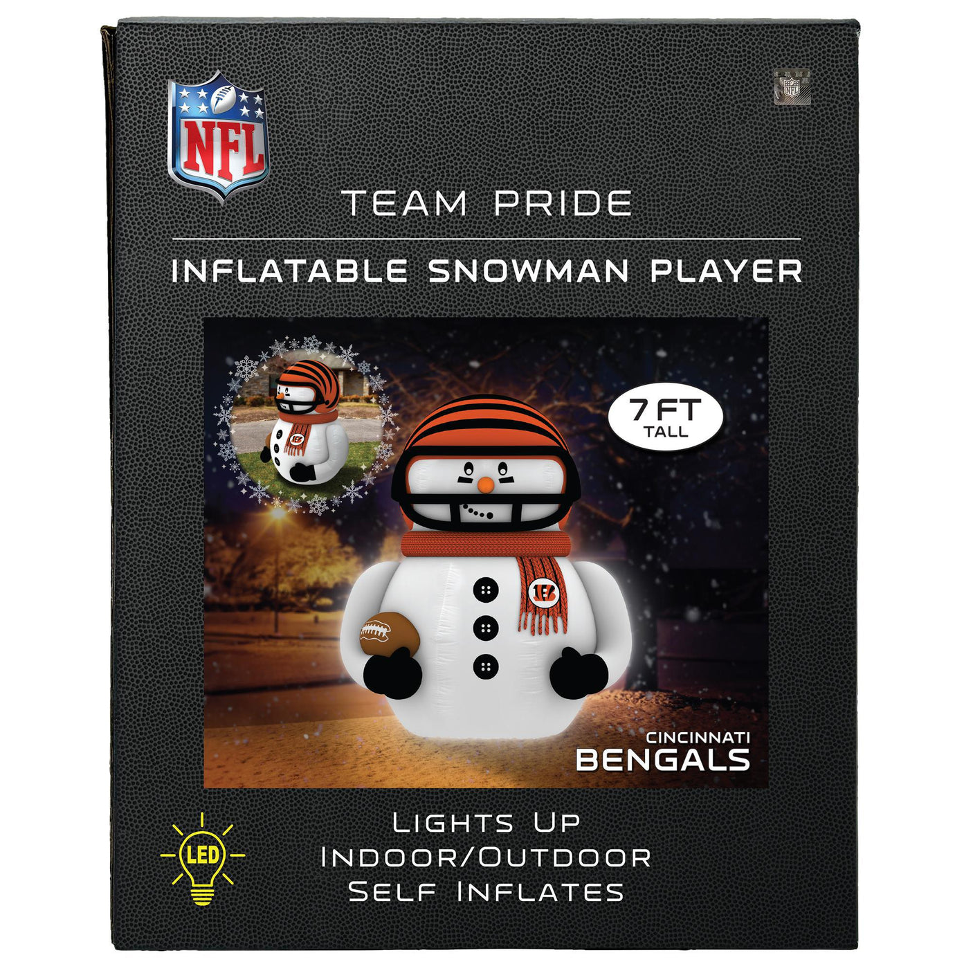 Bengals Team Pride Inflatable Snowman Player