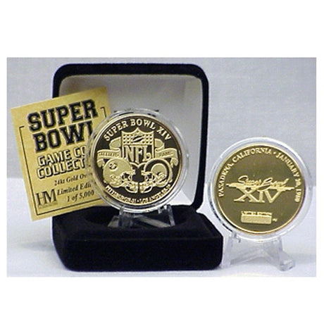 Super Bowl XIV (14) Goldplate Flip Coin