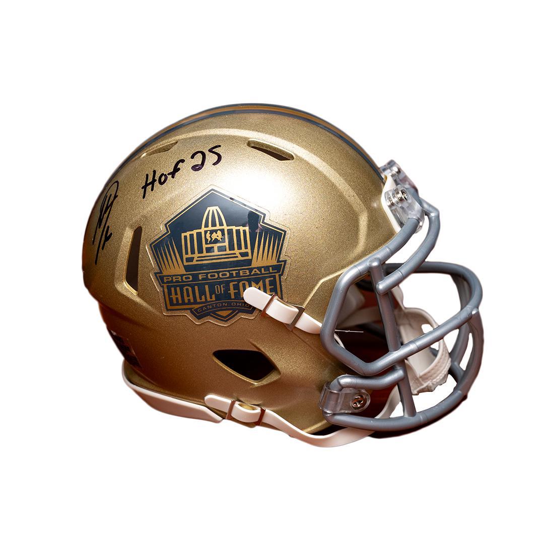 Antonio Gates Autographed Hall of Fame Gold Mini Helmet
