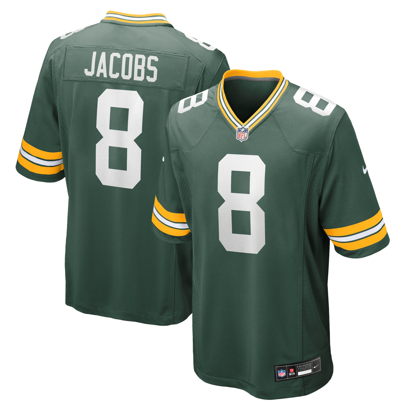 Packers Josh Jacobs Nike Men's Green Game Jersey