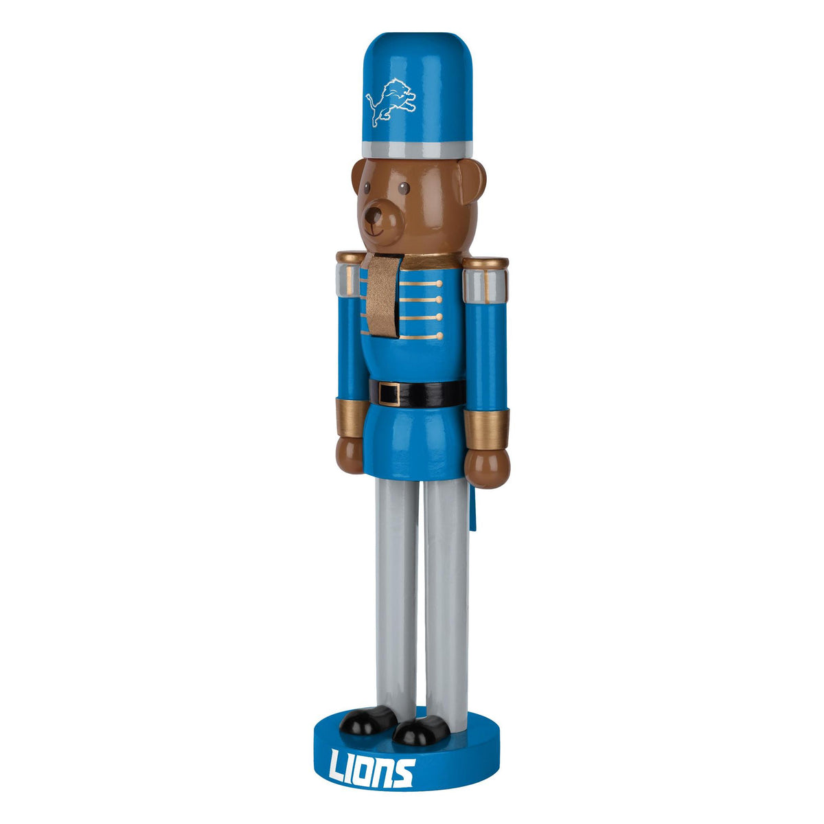 Lions 14 Inch Bear Nutcracker Pro Football Hall of Fame