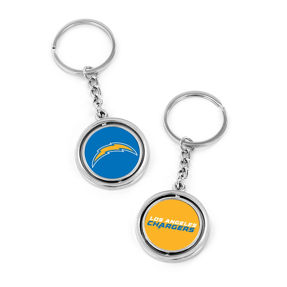 Chargers Spinning Keychain