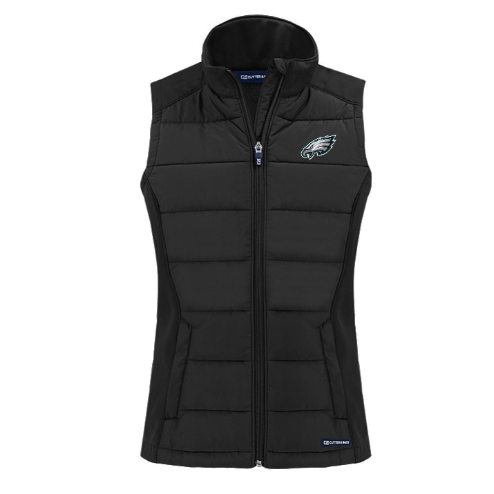 Eagles Cutter and Buck Women's Evoke Eco Hybrid Vest