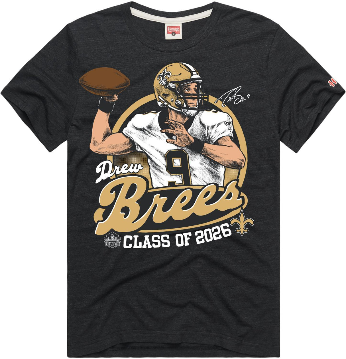 Drew Brees Saints Class of 2026 Homage T-Shirt ***PREORDER***