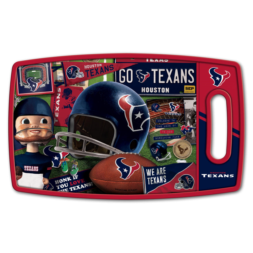 Texans Retro Cutting Board Pro Football Hall of Fame