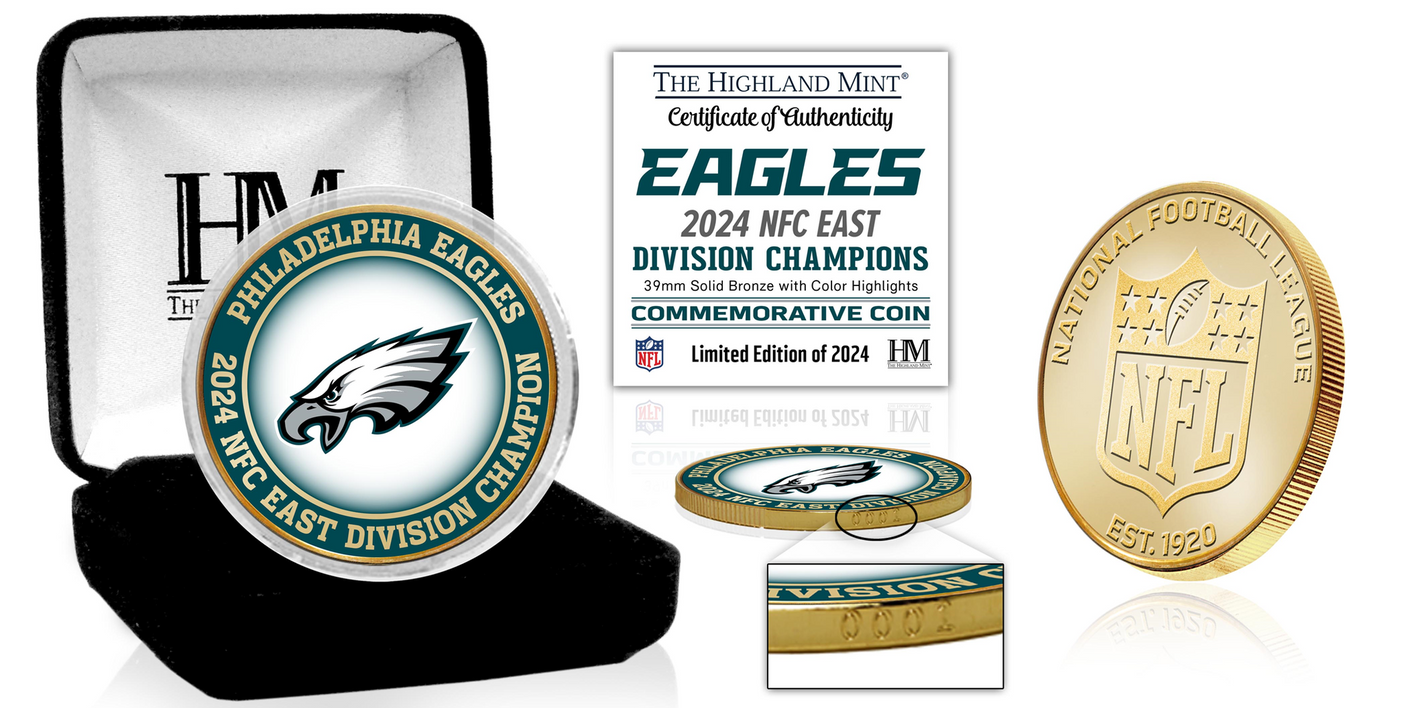Eagles NFC East Division Champions Bronze Color Coin