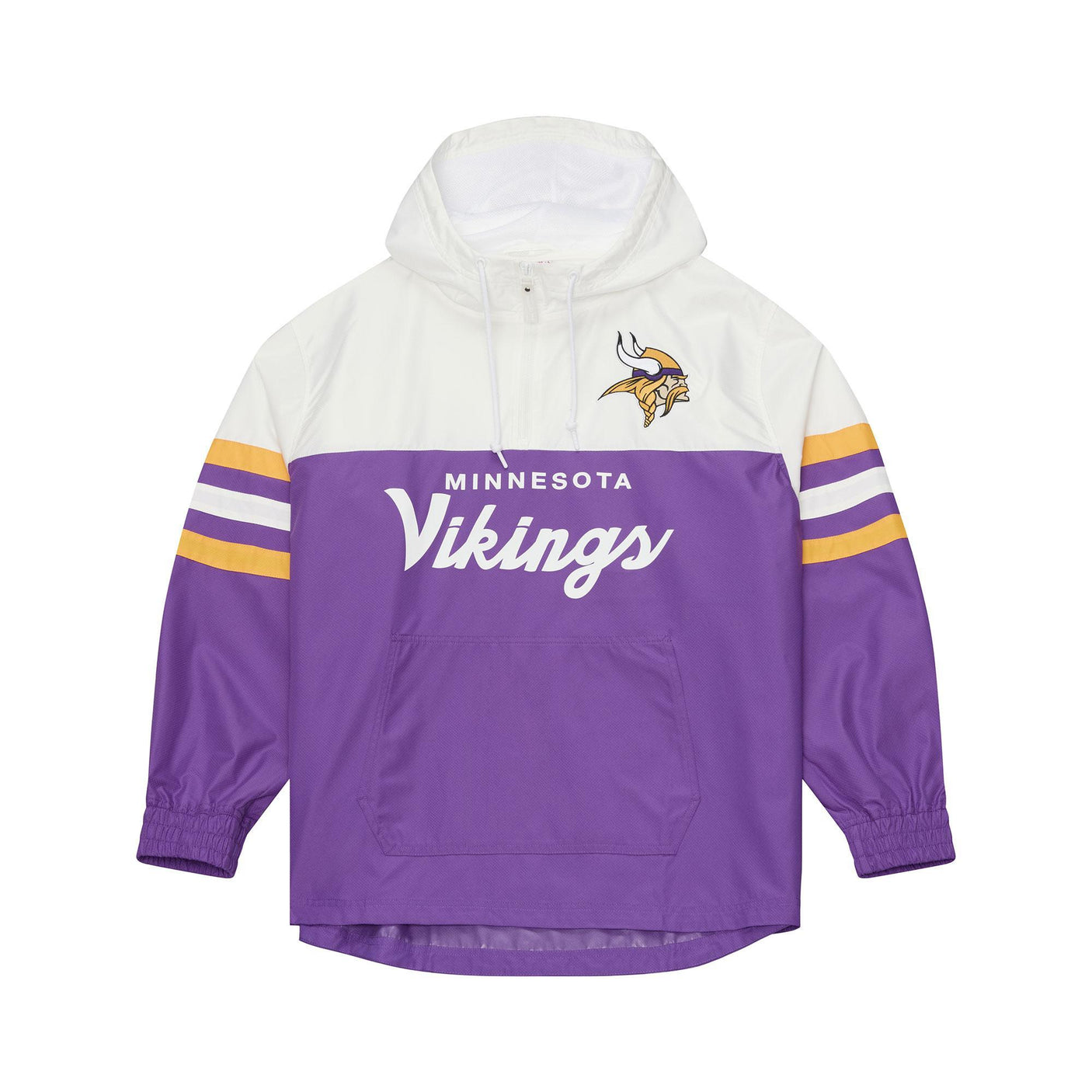 Vikings 2026 Mitchell & Ness Men's Head Coach Lightweight Anorak Windbreaker Pro Football Hall of Fame