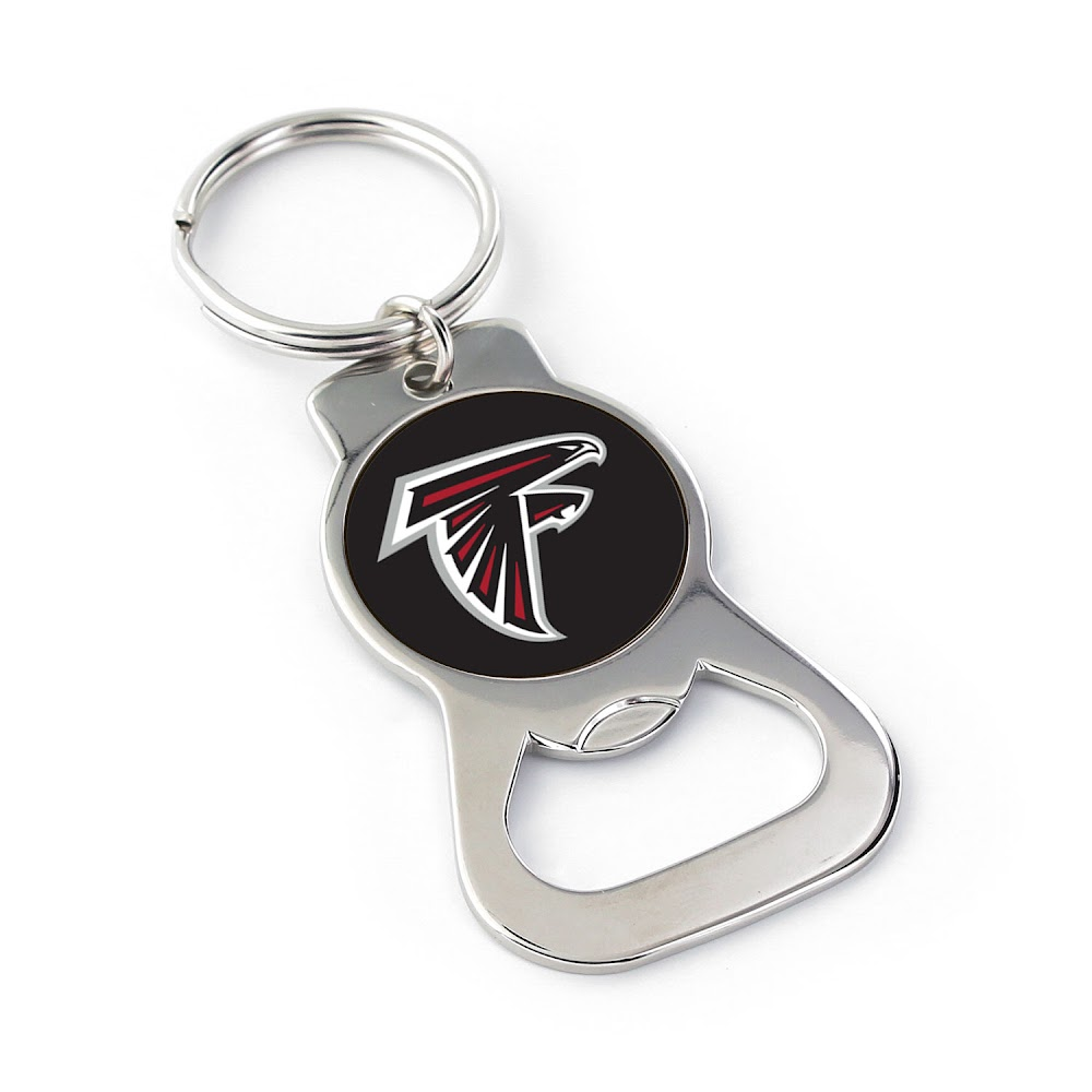 Falcons Silver Bottle Opener Keychain