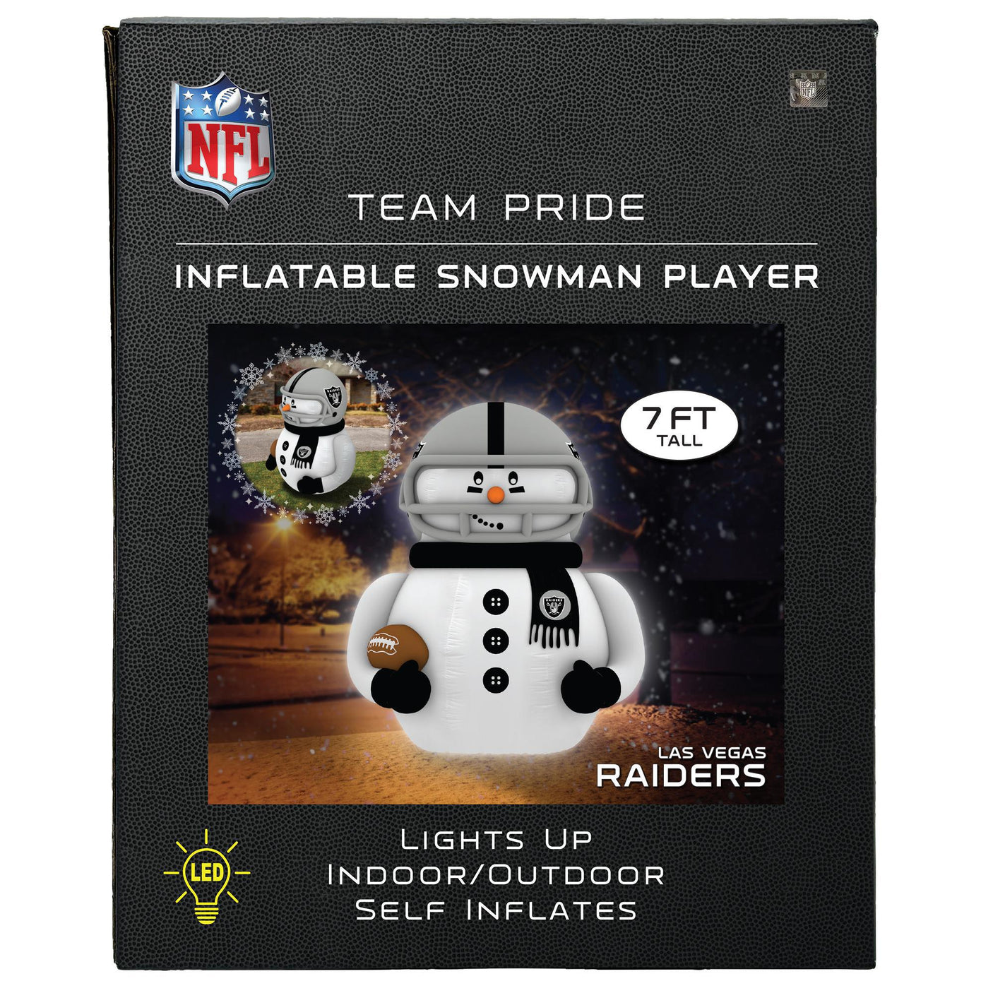 Raiders Team Pride Inflatable Snowman Player