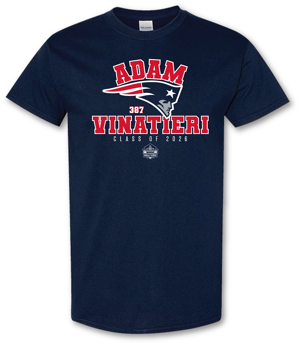 Adam Vinatieri Patriots Class of 2026 Enshrinee T-Shirt