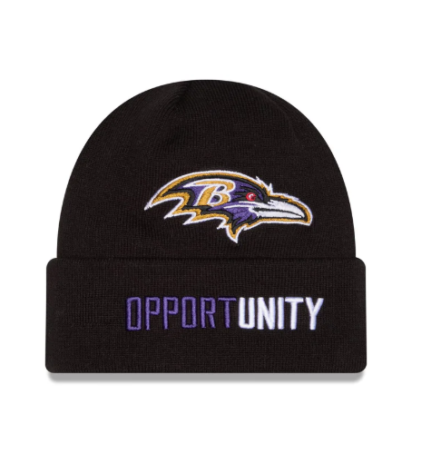 Ravens 2025 New Era Men's Inspire Change Black Knit