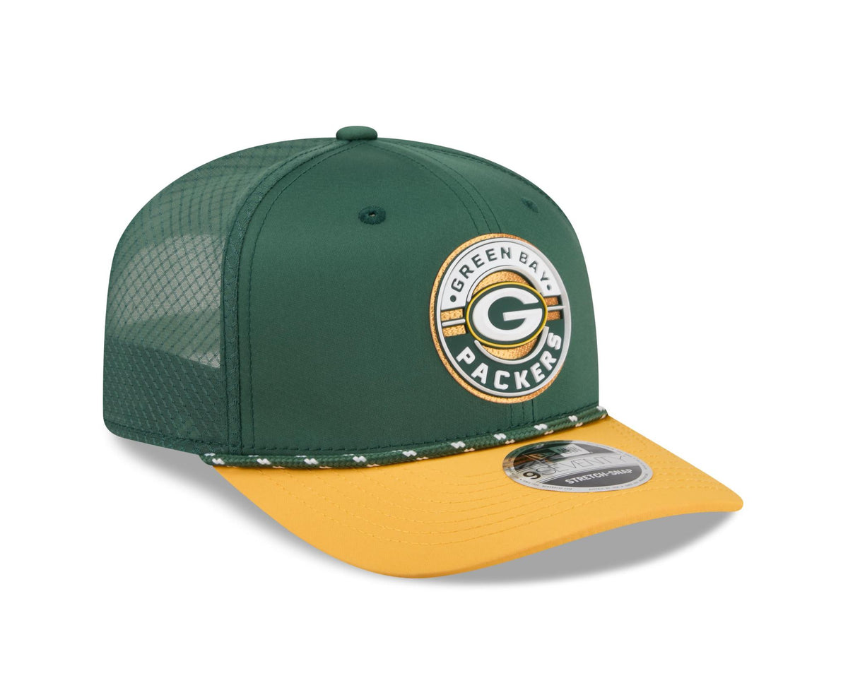 Packers 2026 New Era Men's 9SEVENTY Stretch Snap Two-Tone Hat Pro Football Hall of Fame
