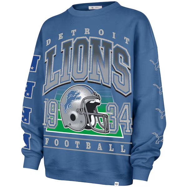 Lions 2025 '47 Brand Women's Go Big Oversized Crewneck