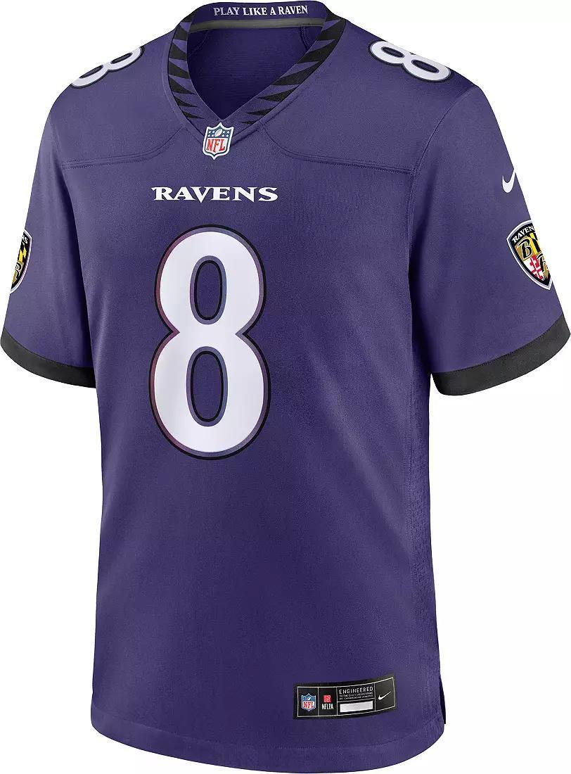 Ravens Lamar Jackson 2026 Nike Men's Purple Game Jersey
