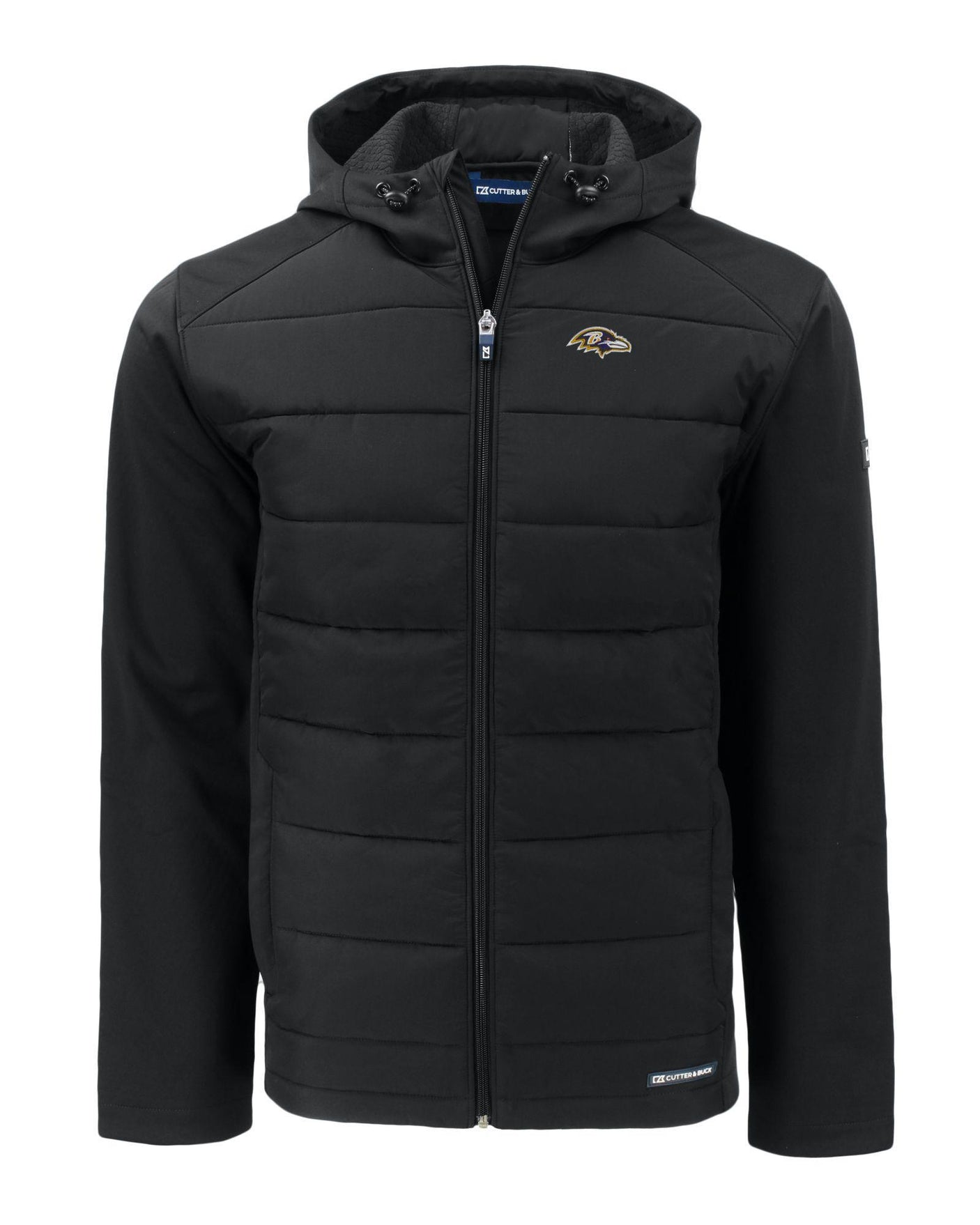 Ravens Cutter and Buck Men's Evoke Eco Hybrid Hooded Jacket