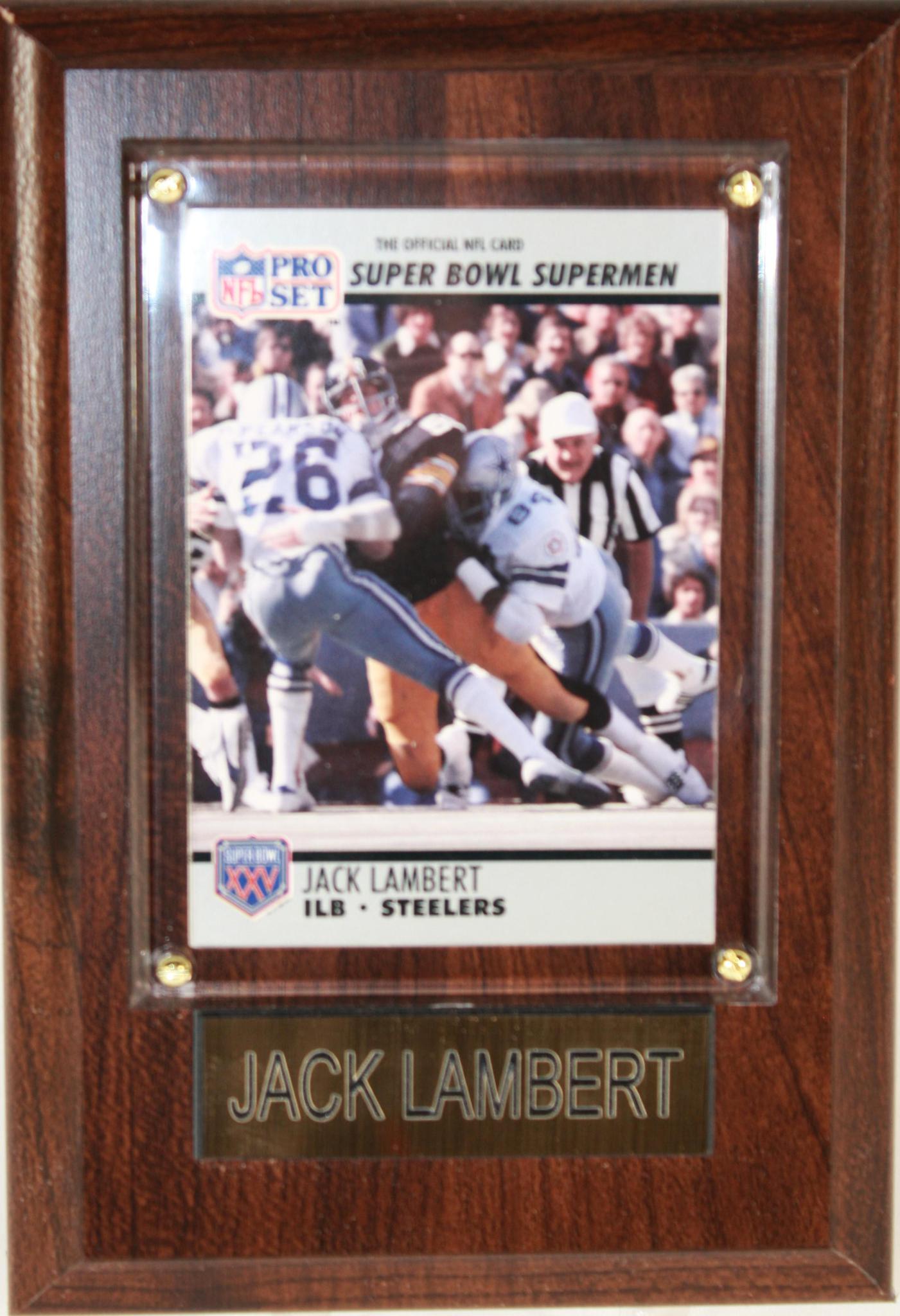 Jack Lambert 4x6 Plaque