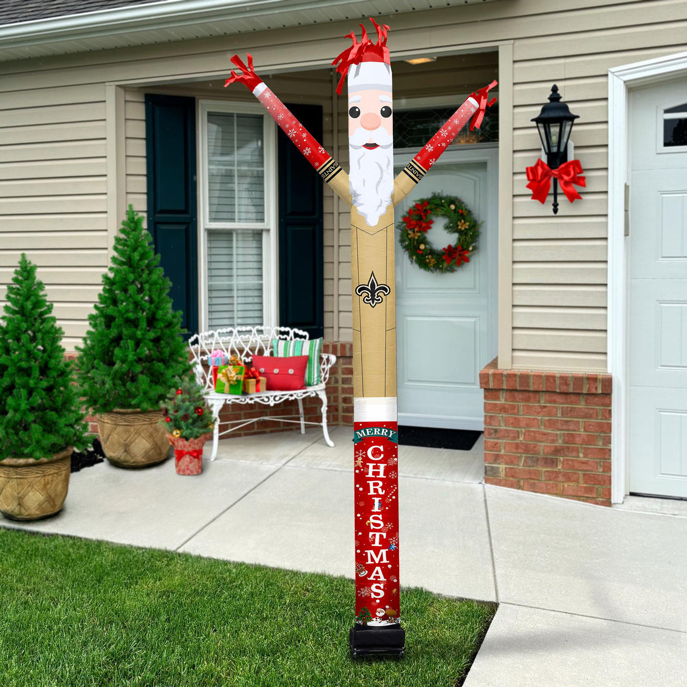 Saints Team Pride Inflatable Crazy Christmas Santa Sports Fan