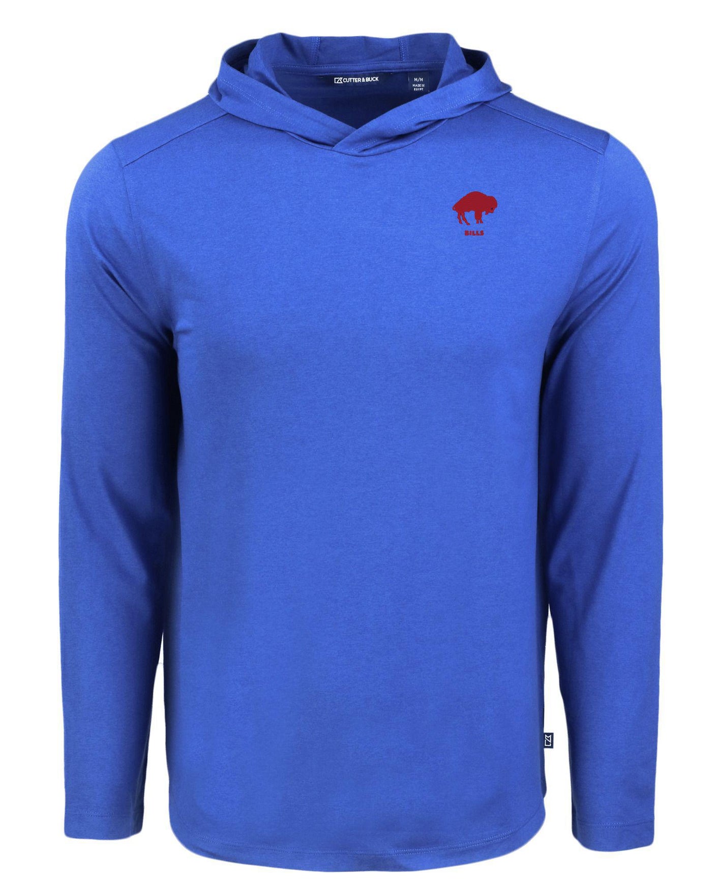 Bills Cutter and Buck Men's Blue Coastline Epic Comfort Eco Hooded Shirt