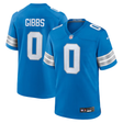 Lions Jahmyr Gibbs #0 Nike Men's Blue Game Jersey