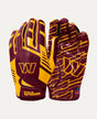 Commanders 2025 Wilson Adult NFL Stretch Fit Receivers Gloves