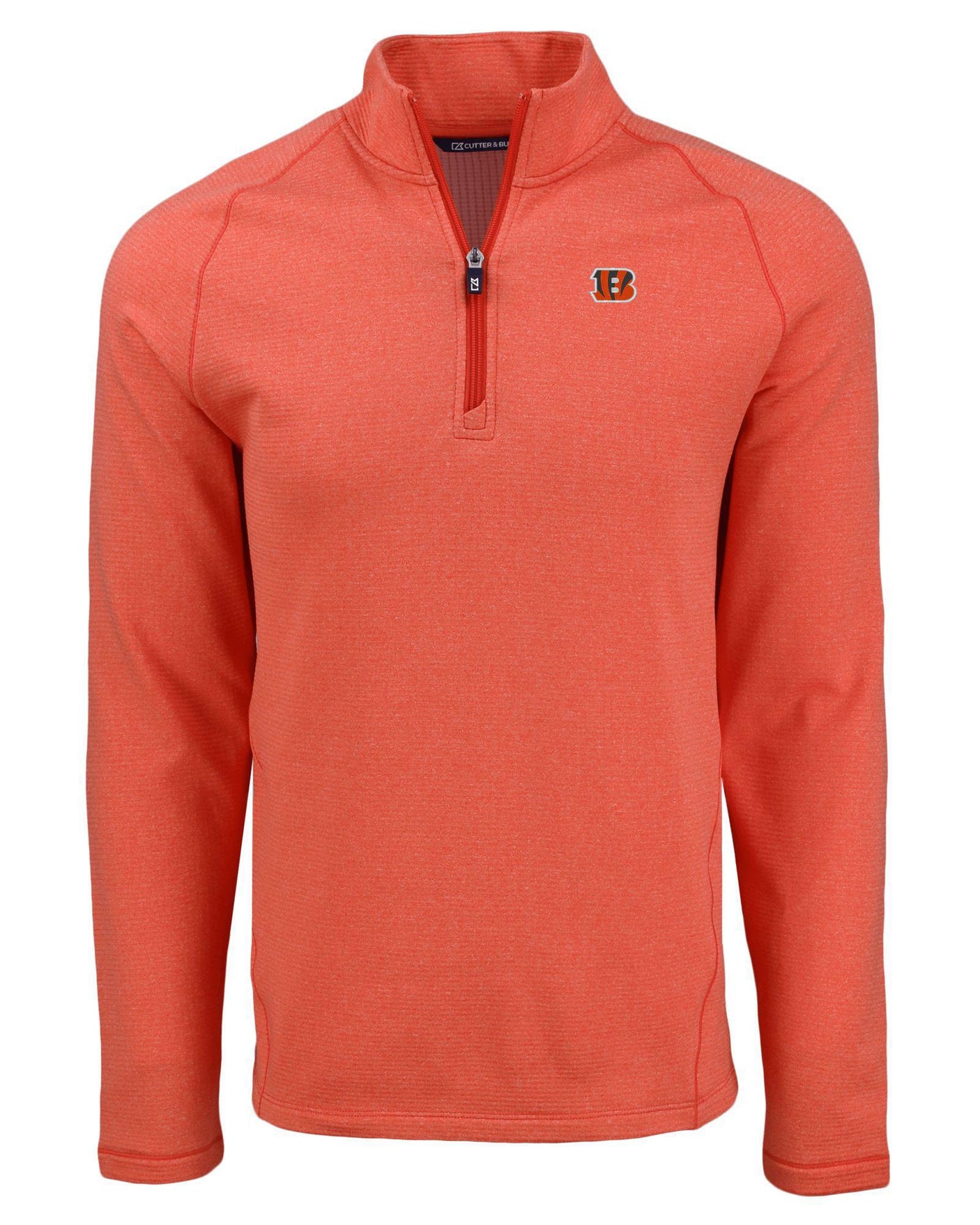 Bengals Cutter and Buck Men's Orange Peshastin Eco Fleece Half Zip Pullover