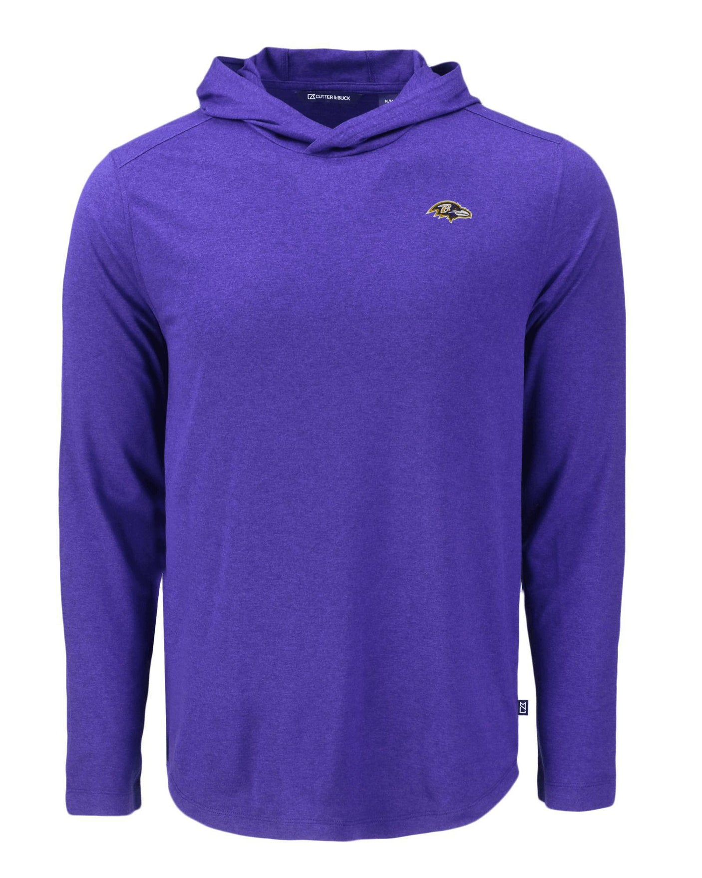 Ravens Cutter and Buck Men's Purple Coastline Epic Comfort Eco Hooded Shirt