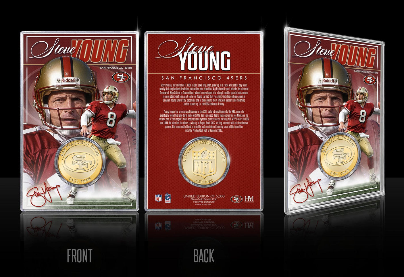 49ers Steve Young Bronze Coin Card