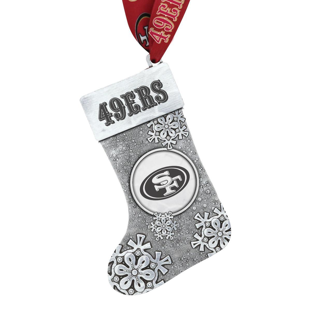 49ers Snowflake Stocking Ornament