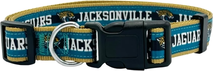 Jaguars Pets First Satin Dog Collar Pro Football Hall of Fame