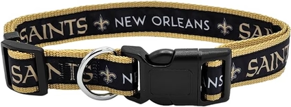 Saints Pets First Satin Dog Collar Pro Football Hall of Fame