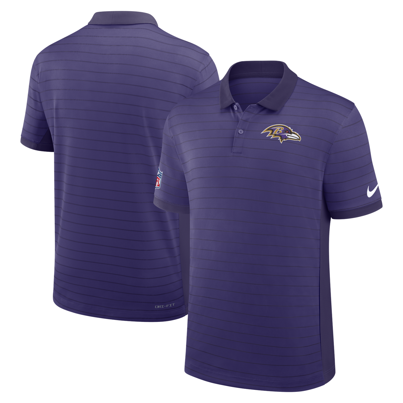 Ravens 2026 Nike Men's Dri-Fit Striped Polo