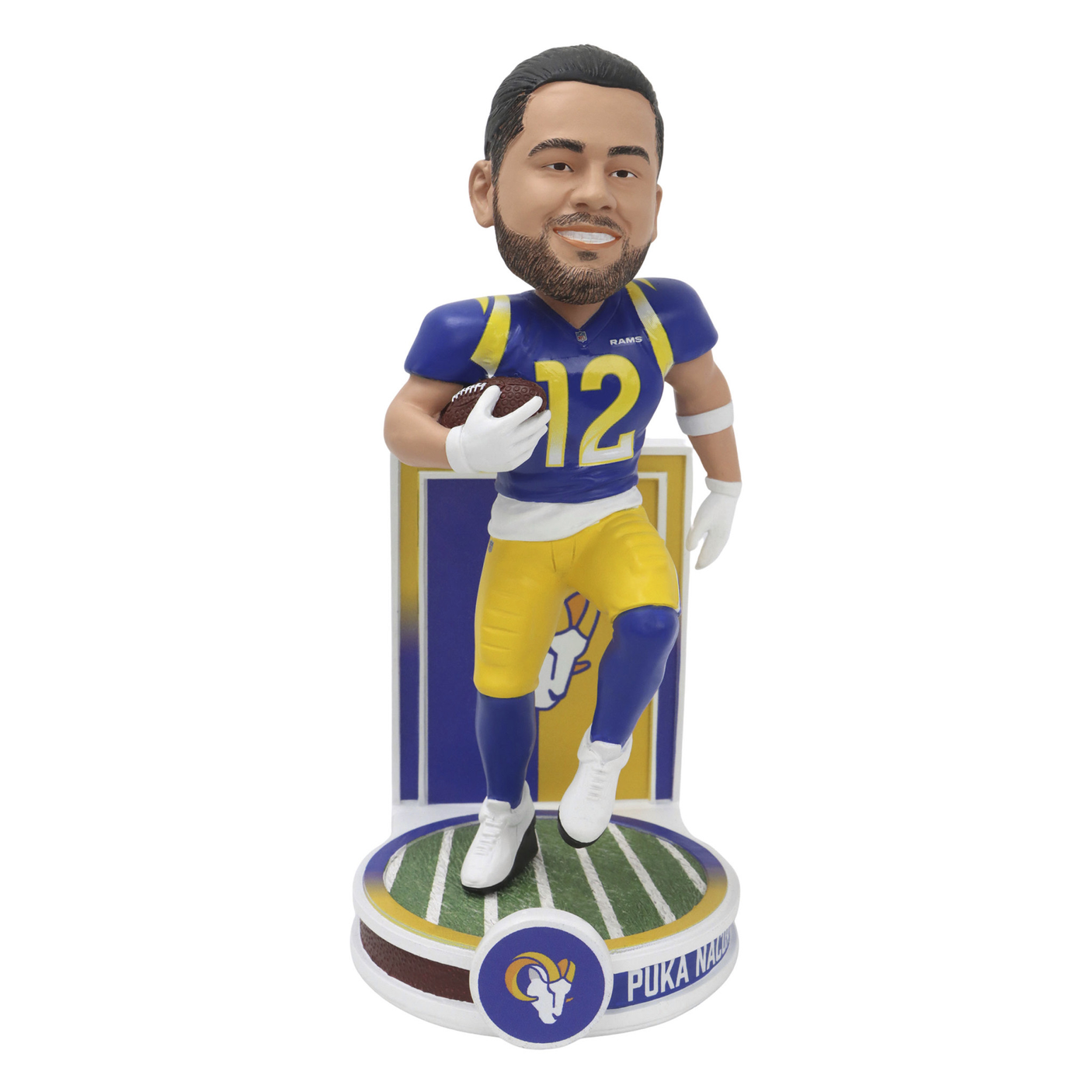 Rams Puka Nacua 8 Inch Banner Series Bobblehead