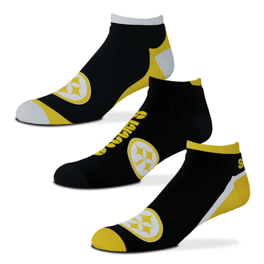 Steelers For Bare Feet Flash 3 Pack Socks