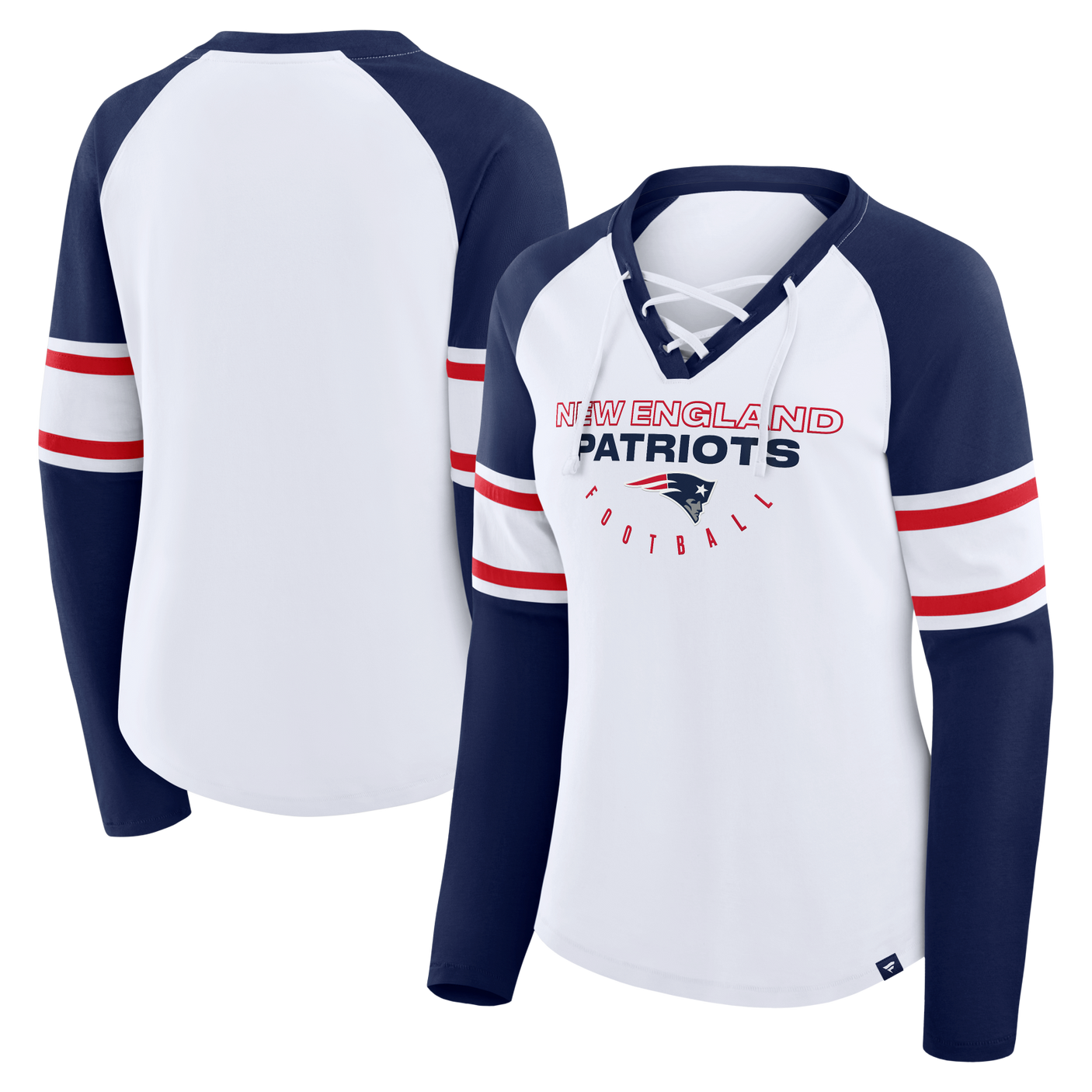 Patriots 2025 Women's Fanatics Blitz Package Long Sleeve Fashion Top