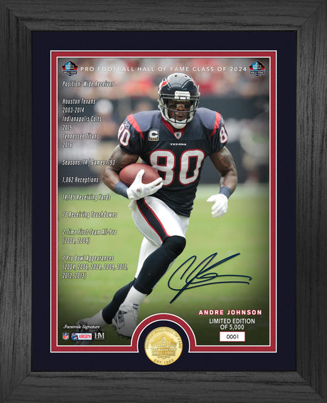 Andre Johnson Hall of Fame Class of 2024 Bronze Coin Photo Mint