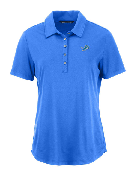 Lions Cutter and Buck Women's Blue Coastline Epic Comfort Eco Polo