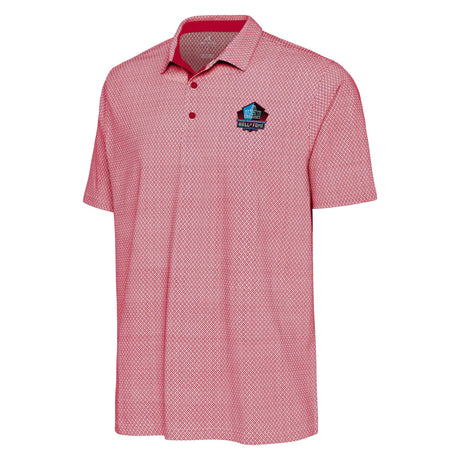 Hall of Fame 2025 Antigua Men's Red Intersect Blocked Polo