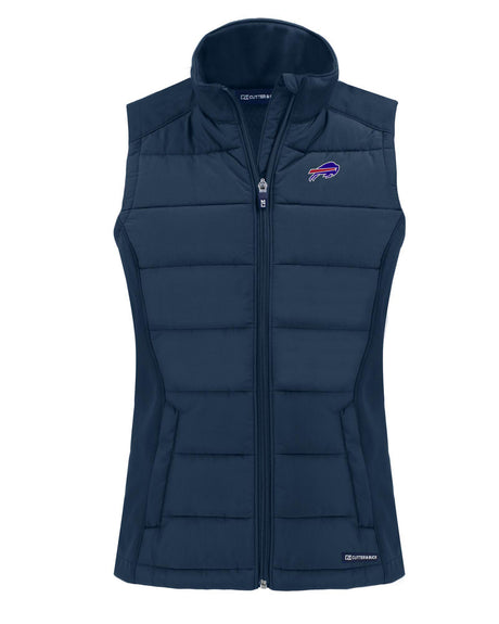 Bills Cutter and Buck Women's Navy Evoke Eco Hybrid Vest