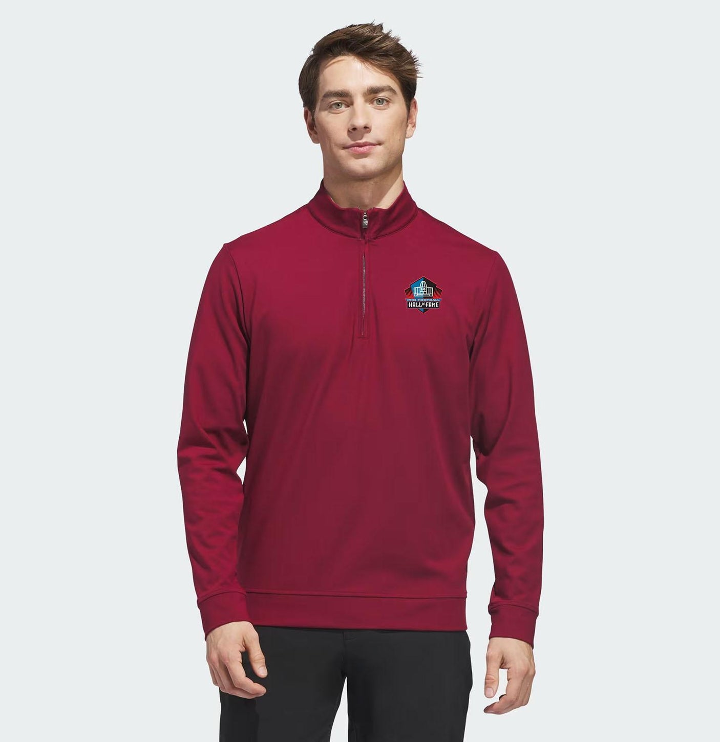 Hall of Fame 2026 Adidas Men's Collegiate Burgundy Ultimate365 Classic 1/4 Zip Pro Football Hall of Fame