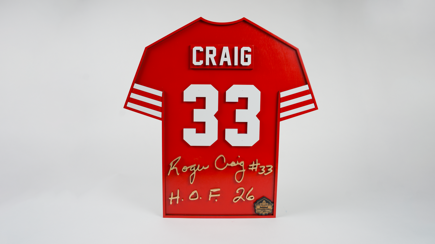 Roger Craig Class of 2026 Wood Jersey 3D Sign - DS