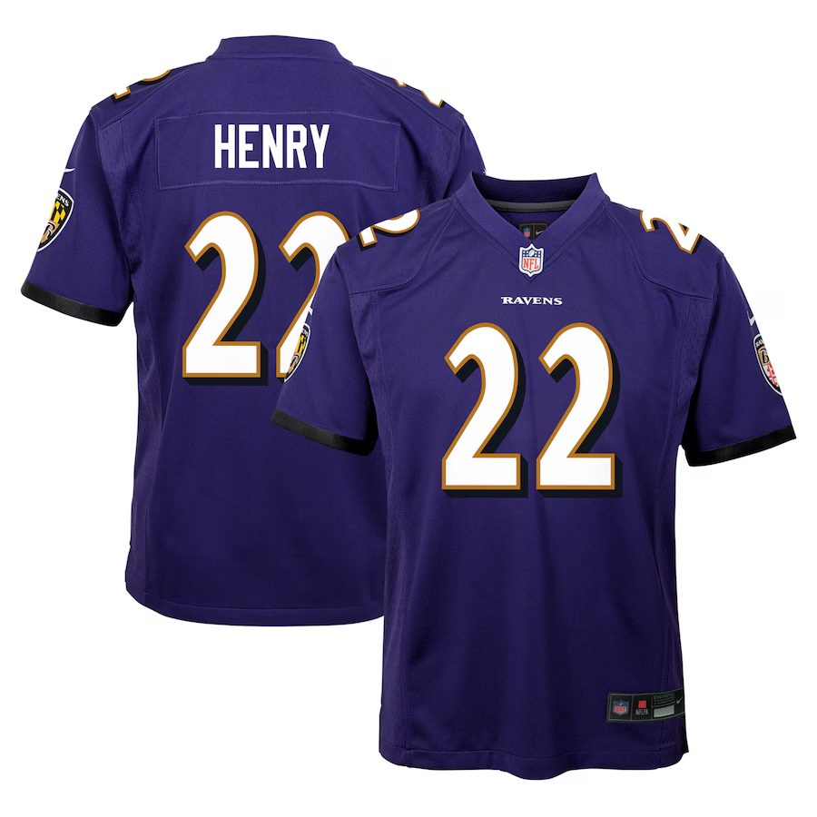 Ravens Derrick Henry Nike Youth Purple Game Jersey