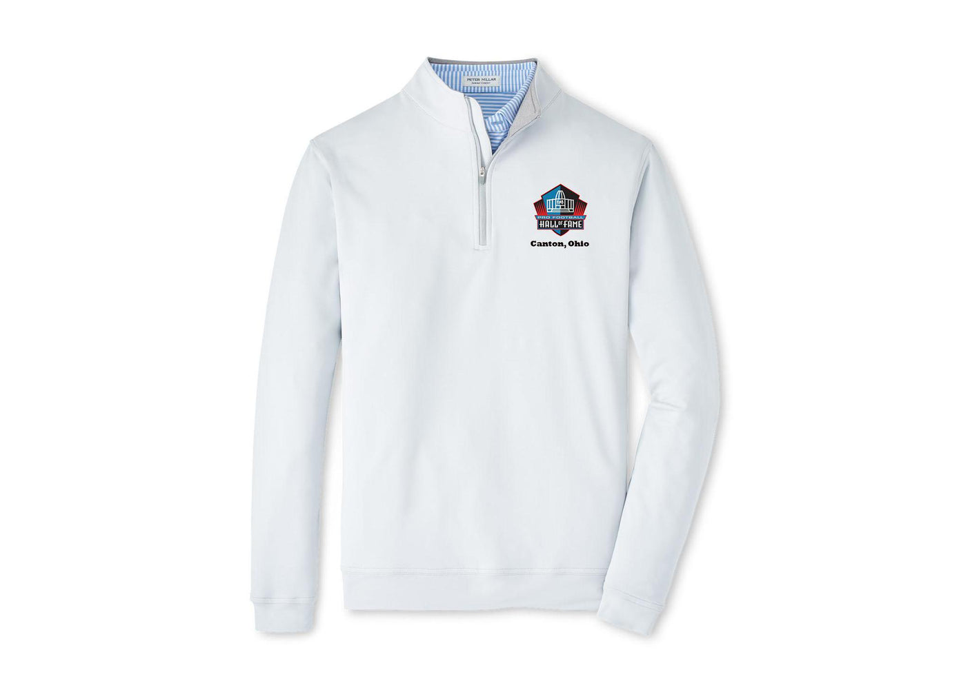 Hall of Fame Peter Millar Men's British Grey Perth Performance 1/4 Zip