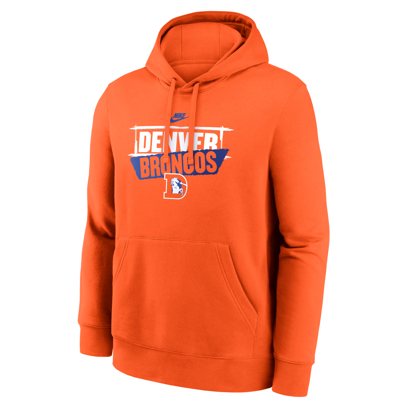 Broncos 2026 Nike Men's Club Fleece Team Wordmark Pullover Hoodie