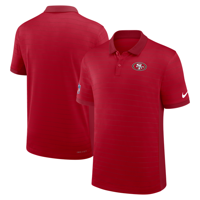 49ers 2025 Nike Dri-Fit Victory Stripe Polo