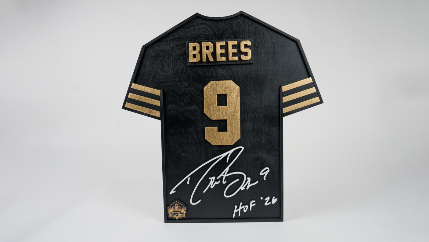 Drew Brees Class of 2026 Wood Jersey 3D Sign - DS