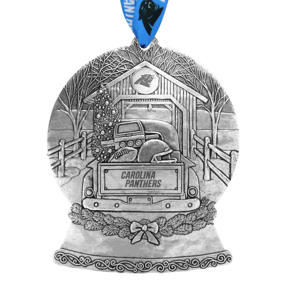 Panthers Tailgate Truck Snow Globe Ornament