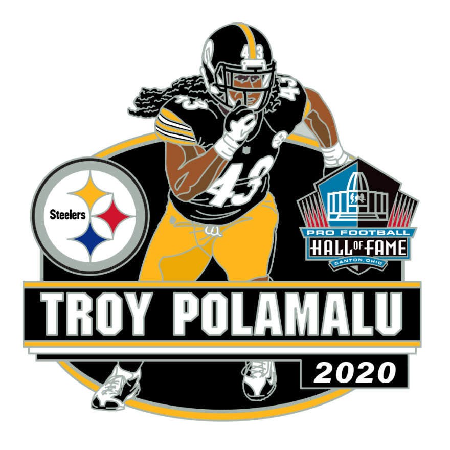 Troy Polamalu Hall of Fame Class of 2020 Action Player Pin